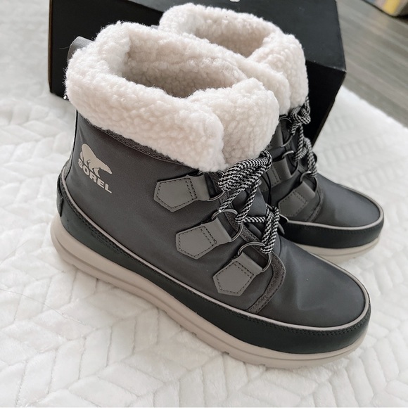 Sorel Explorer Carnival Waterproof Boot with Faux Fur Collar Boots - Picture 3 of 13